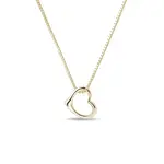 Náhrdelník v tvare srdca zo žltého zlata KLENOTA