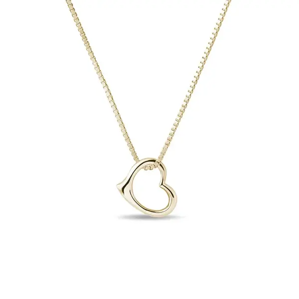 Náhrdelník v tvare srdca zo žltého zlata KLENOTA