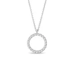 Kruhový diamantový prívesok z bieleho zlata KLENOTA