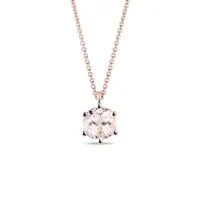 Prívesok z ružového zlata s morganitom KLENOTA