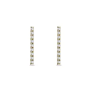 Diamantové náušnice tyčinky ze žlutého zlata KLENOTA