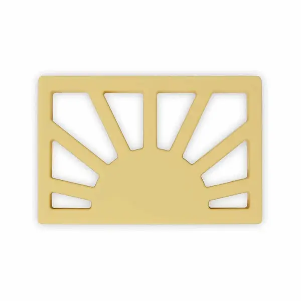 Mushie silikónové hryzátko SUN - Muted Yellow