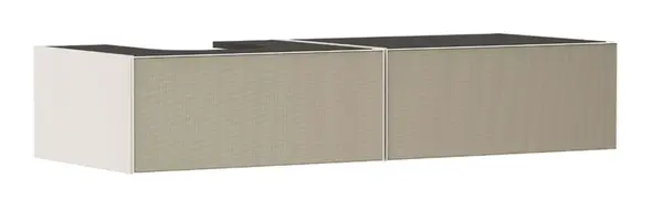 Hansgrohe Xevolos E - Umývadlová skrinka, 28x137x55 cm, 2 zásuvky, matná béžová/štruktúrovaný bronz 54320390