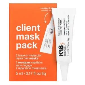 K18 Client Mask Pack bezoplachová starostlivosť pre posilnenie vlasového vlákna 5 x 5 ml