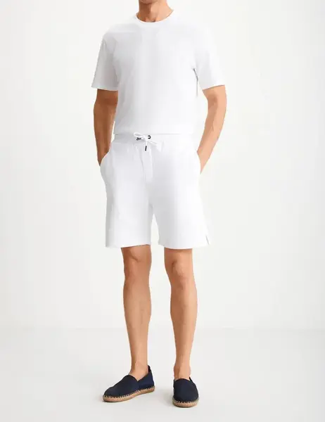 89749 Dewberry Mens Sport Style Pocket Shorts-WHITE