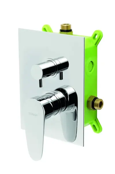 Novaservis Titania Smart - Baterie pod omítku pro 2 spotřebiče s tělesem, chrom BOX98051R,0