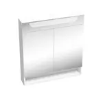 Ravak Classic II - Zrcadlová skříňka s LED osvětlením, 70x14x76 cm, 2 dvířka, lesklá bílá X000001470