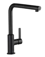 Kludi L-ine S - Dřezová baterie s výsuvnou koncovkou, matná černá 408513975
