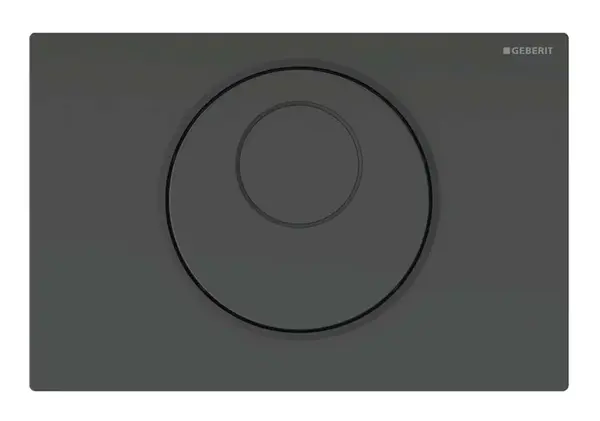 Geberit Sigma10 - Elektronické ovládání splachování, síťové napájení, černá 115.890.DW.6