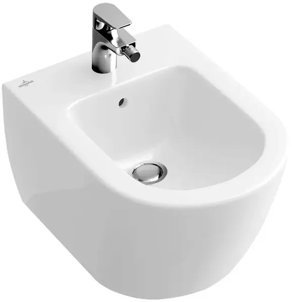 Villeroy & Boch Subway 2.0 - Závěsný bidet 375x565 mm, s CeramicPlus, alpská bílá 540000R1