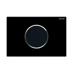 Geberit Sigma10 - Elektronické ovládání splachování, síťové napájení, černá/lesklý chrom 115.907.KM.6