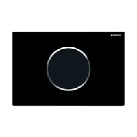 Geberit Sigma10 - Elektronické ovládání splachování, síťové napájení, černá/lesklý chrom 115.907.KM.6