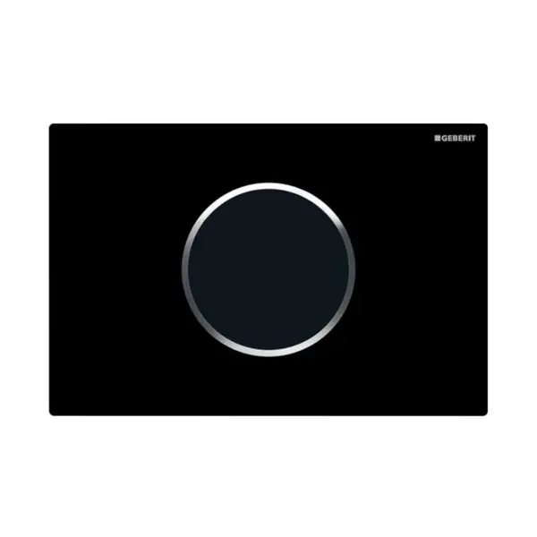 Geberit Sigma10 - Elektronické ovládání splachování, síťové napájení, černá/lesklý chrom 115.907.KM.6