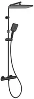 kielle Vega - Sprchový set s termostatem, 30x20 cm, 3 proudy, matná černá 20618004