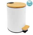 Aqualine Snow - Odpadkový koš, 3 l, Soft Close, bílá BI006