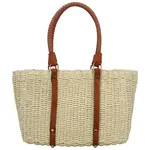 Módní dámská pletená kabelka na rameno Anika, krémová