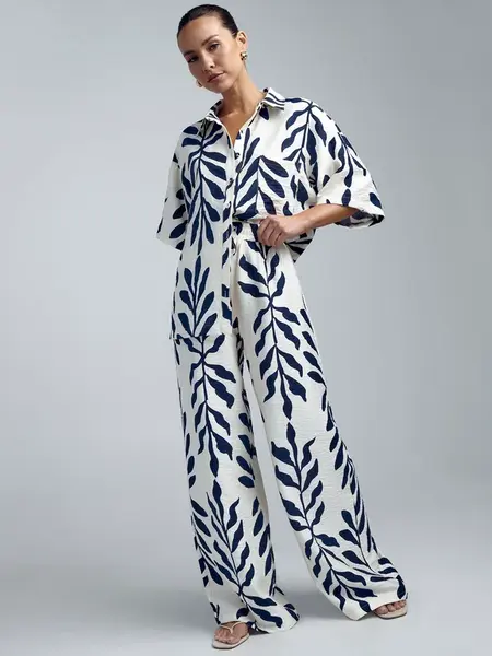 St MRLO Nohavice 'Kady'  tmavomodrá / biela