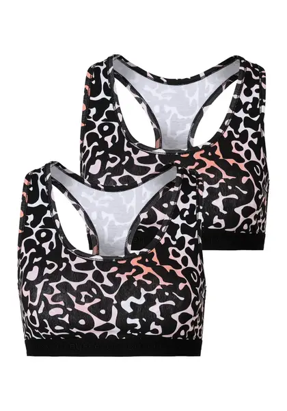 BUFFALO Podprsenka  pastelovo oranžová / svetloružová / čierna / biela