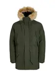 JACK & JONES Zimná parka 'CAMP'  tmavozelená