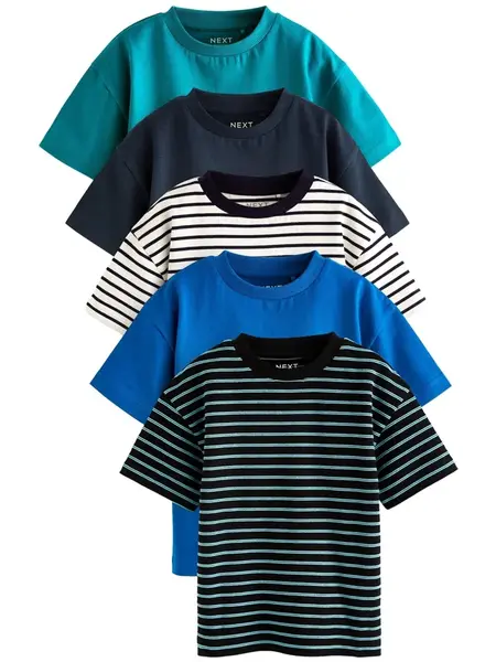 Next Tričko  modrá / zelená / biela