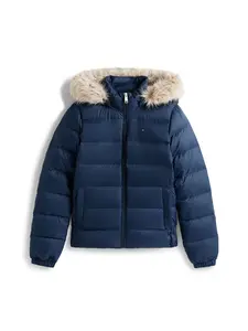 Tommy Jeans Zimná bunda  námornícka modrá