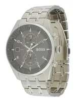 BOSS Analógové hodinky 'SKYTRAVELLER'  tmavosivá / strieborná