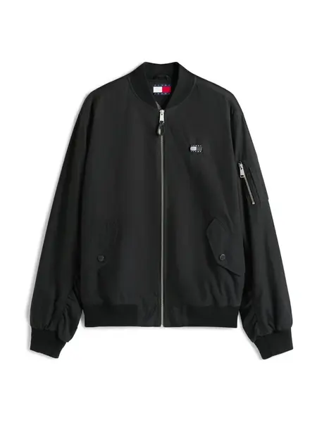 Tommy Jeans Prechodná bunda  čierna