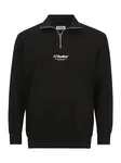 Jack & Jones Plus Mikina 'JJESoho'  čierna / biela