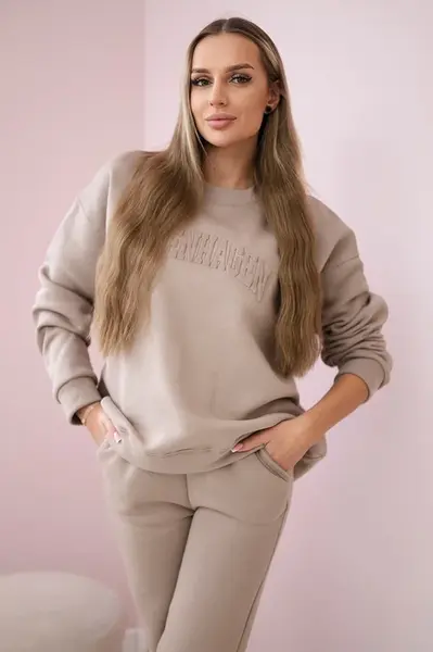 Zateplená souprava Copenhagen tmavě béžová