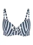 Skiny Bikinový top  námornícka modrá / biela