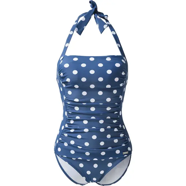 LASCANA Jednodielne plavky 'Lissy'  modrá / biela