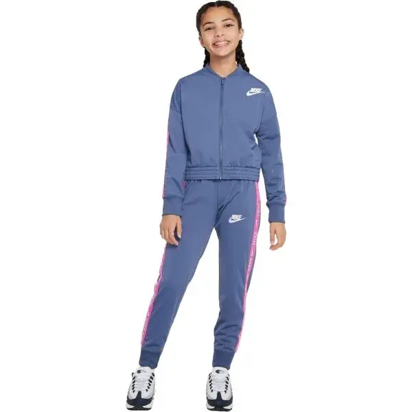 Nike SPORTSWEAR Dívčí sportovní souprava, modrá, velikost