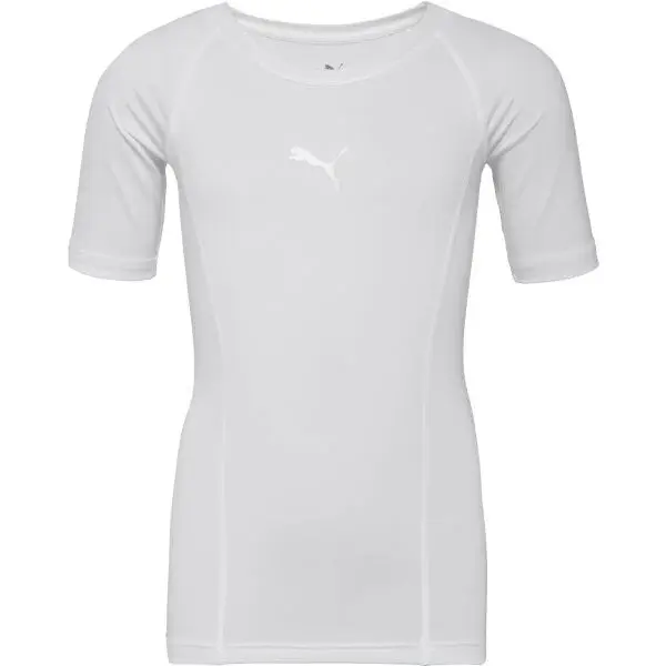 Puma LIGA BASELAYER TEE Chlapecké funkční triko, bílá, velikost