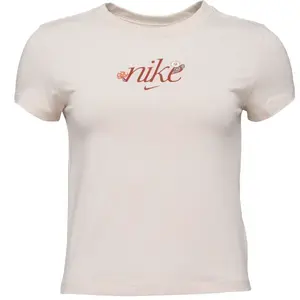 Nike SPORTSWEAR CHILL KNIT Dámské tričko, béžová, velikost