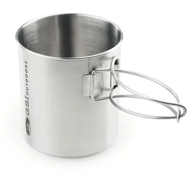 GSI Outdoors GLACIER STAINLESS BOTTLE CUP LARGE Hrnek z nerezu, stříbrná, velikost