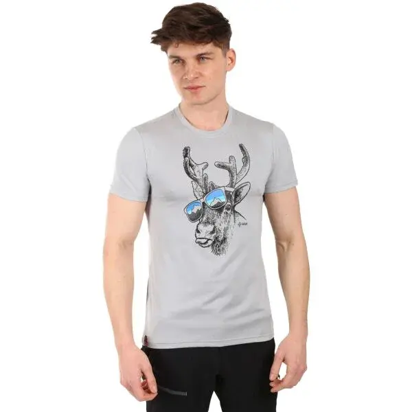 KILPI LISMAIN Pánské funkční tričko, šedá, velikost