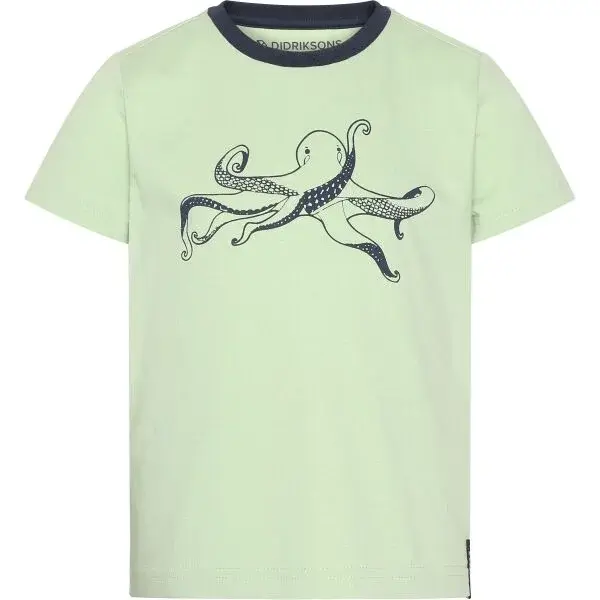 DIDRIKSONS MYNTA Chlapecké tričko, světle zelená, velikost