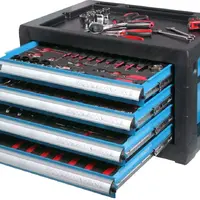 AHtool Přenosná skříňka na nářadí 690 x 460 x 405 mm,  4 zásuvky, nevybavená