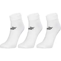 Puma ELEMENTS UNISEX PLAIN QUARTER 3P Unisex ponožky, bílá, velikost 43-46