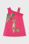Dívčí šaty Mayoral růžová barva, mini, 3937
