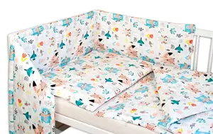 Baby Nellys 3-dílná sada Mantinel s povlečením - Forest girl