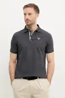 Bavlněné polo tričko Barbour Tartan Pique Polo tmavomodrá barva, s aplikací, MML0012