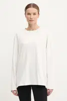 Bavlněné tričko s dlouhým rukávem adidas Originals Nelson béžová barva, JC8338