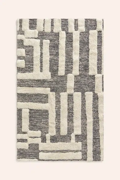 Bavlněný koberec Calma House Kioto 90 x 150 cm černá barva