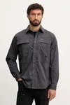 Košile Columbia Landroamer Twill pánská, šedá barva, regular, s klasickým límcem, 2120581