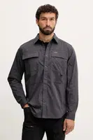 Košile Columbia Landroamer Twill pánská, šedá barva, regular, s klasickým límcem, 2120581