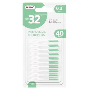 Dr. Max PRO32 Interdental Toothpicks 0,3 mm mezizubní párátko 40 ks