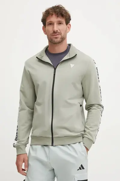 Mikina Guess pánská, zelená barva, s potiskem, Z2YQ12 K6ZS1