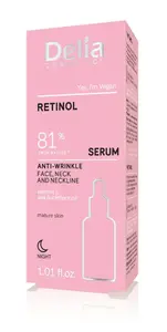 Delia Retinol Sérum proti vráskám na obličej, krk a dekolt 30 ml