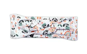 Baby Nellys Hand Made Dvouvrstvá proplétaná čelenka Palouček, smetanová, 80/86